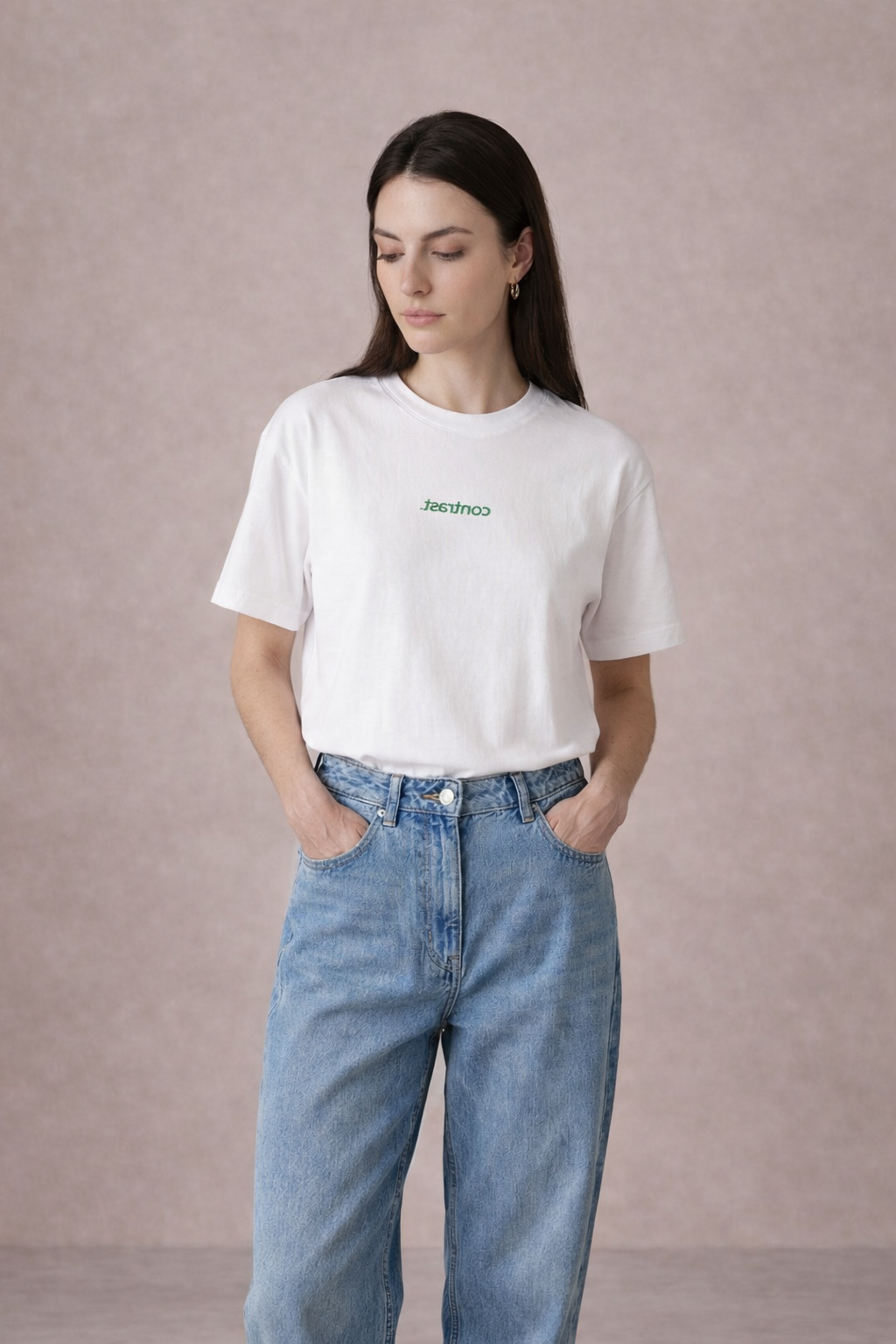 our white tee - contrast.